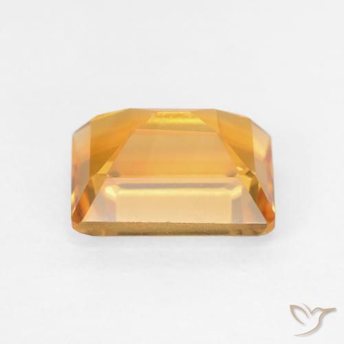 Citrine Or orange foncé naturelle Octogone / coupe Émeraude, 1.84 ct, VVS-VS