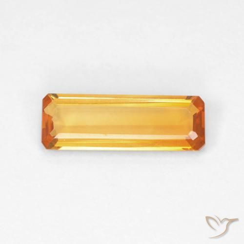 Citrine Doré-orange foncé naturelle Octogone / coupe Émeraude, 1.06 ct, VVS-VS