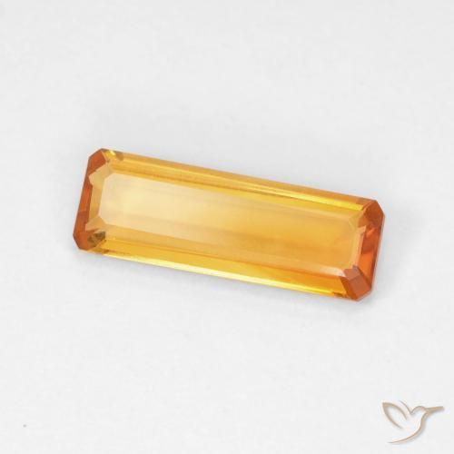 Citrine Doré-orange foncé naturelle Octogone / coupe Émeraude, 1.06 ct, VVS-VS