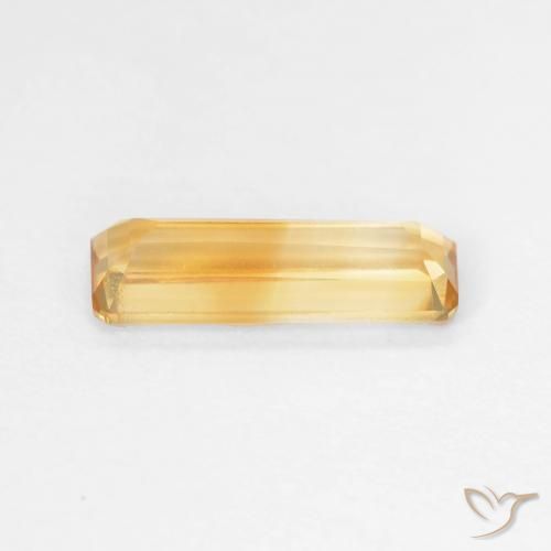 Citrine Orange doré profond naturelle Octogone / coupe Émeraude, 1.32 ct, VVS-VS