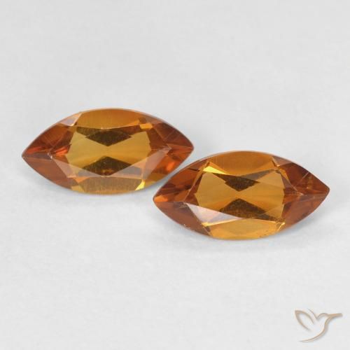 0.93ctw Naturel Orange moyen Citrine, Marquise, VS