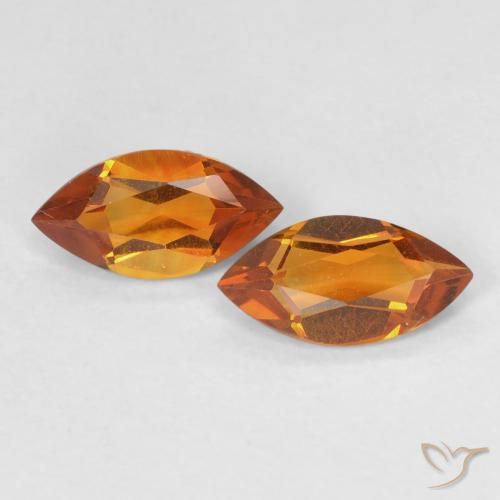 0.98ctw Naturel Orange brun Citrine, Marquise, VVS