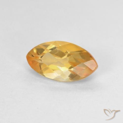 Citrine Orange Doré naturelle Marquise, 1.04 ct, VVS-VS