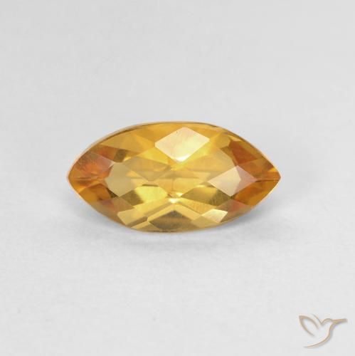 Citrine Orange-or naturelle Marquise, 0.95 ct, VVS-VS