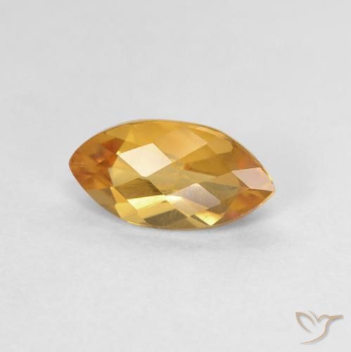 Citrine Orange-or naturelle Marquise, 0.95 ct, VVS-VS