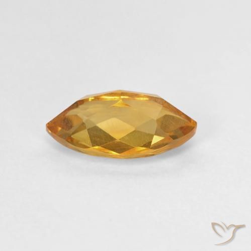 Citrine Orange-or naturelle Marquise, 0.95 ct, VVS-VS