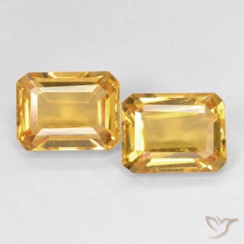 Shop natural 3.07ct Medium Light Orange-Gold Citrine gems, Octogone / coupe Émeraude, from Brésil at GemSelect. In stock, global shipping!