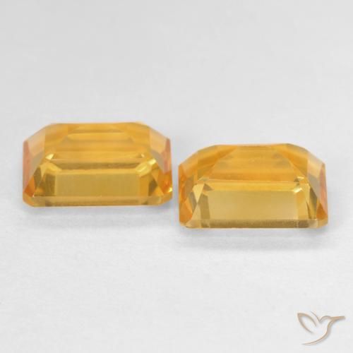 Shop natural 2.91ct Medium Light Orange-Gold Citrine gems, Octogone / coupe Émeraude, from Brésil at GemSelect. In stock, global shipping!