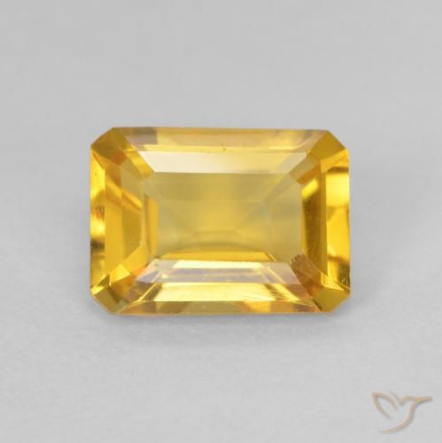 Citrine Or moyen naturelle Octogone / coupe Émeraude, 1.30 ct, VVS