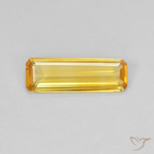 0.94ct Naturel Doré vif Citrine, Taille émeraude, VVS