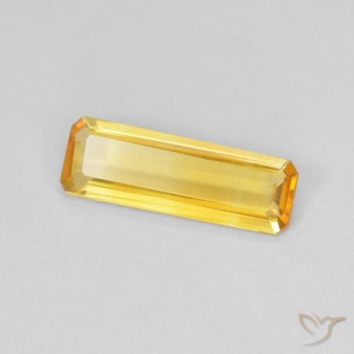 Citrine Doré vif naturelle Octogone / coupe Émeraude, 0.94 ct, VVS