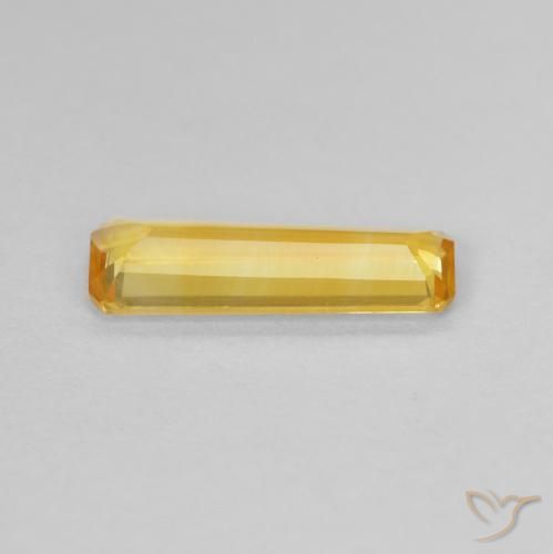 Citrine Doré vif naturelle Octogone / coupe Émeraude, 0.94 ct, VVS