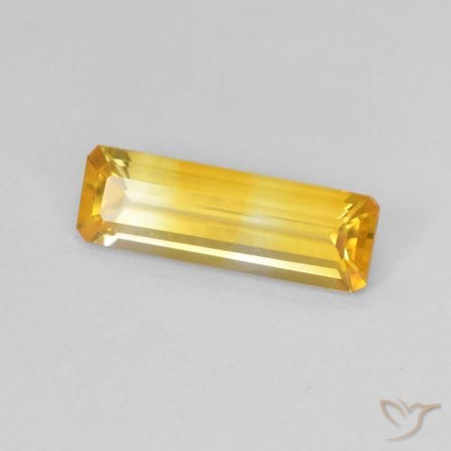 Citrine Orange Doré naturelle Octogone / coupe Émeraude, 1.24 ct, VVS