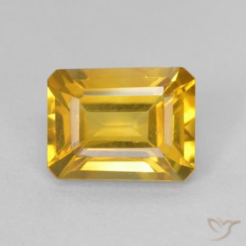 Citrine Doré naturelle Octogone / coupe Émeraude, 1.64 ct, VVS
