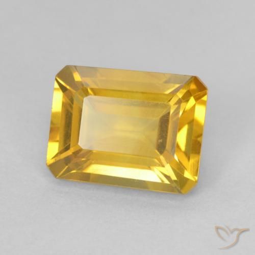 Citrine Doré naturelle Octogone / coupe Émeraude, 1.64 ct, VVS