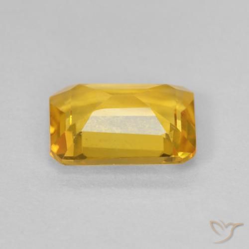 Citrine Doré naturelle Octogone / coupe Émeraude, 1.18 ct, VVS