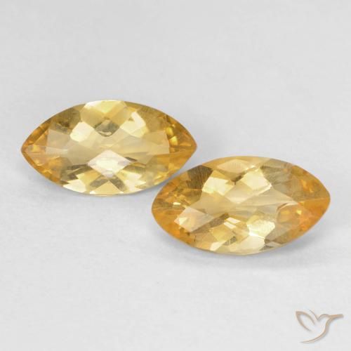1.58ctw Naturel Orange Doré Citrine, Marquise, VS