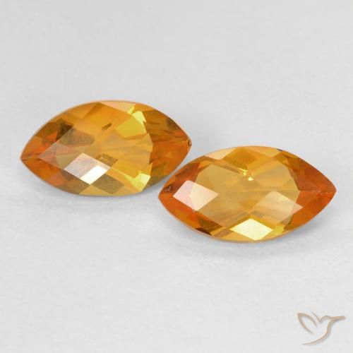 1.77ctw Naturel Orange moyen Citrine, Marquise, VS
