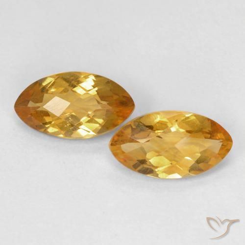1.82ctw Naturel Orange Doré Citrine, Marquise, VS