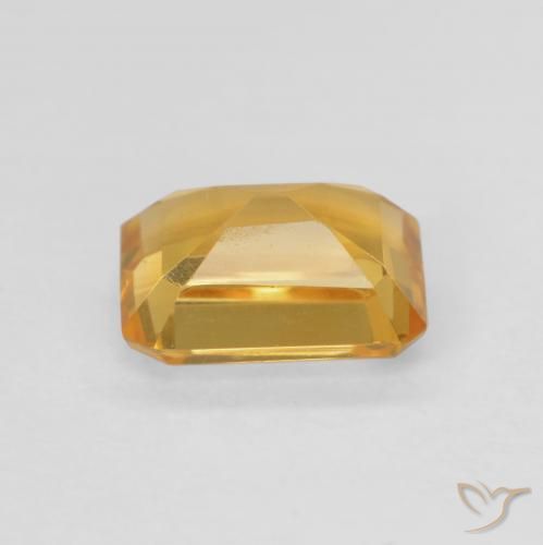 Citrine Doré naturelle Octogone / coupe Émeraude, 1.41 ct, VVS-VS