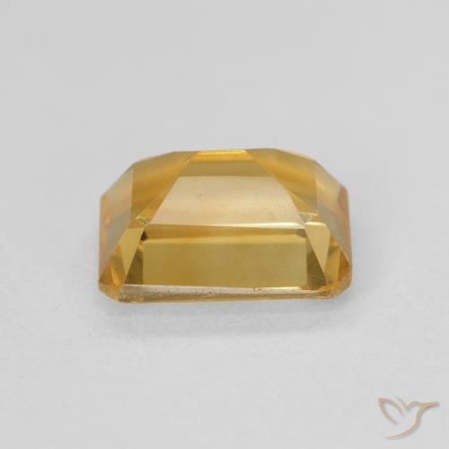 Citrine Doré naturelle Octogone / coupe Émeraude, 1.42 ct, VVS-VS