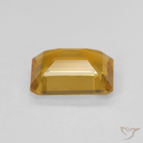 Citrine Doré naturelle Octogone / coupe Émeraude, 1.41 ct, VVS-VS
