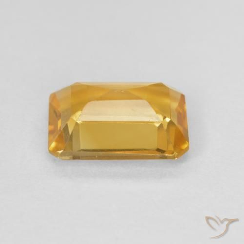 Citrine Doré naturelle Octogone / coupe Émeraude, 1.25 ct, VVS-VS
