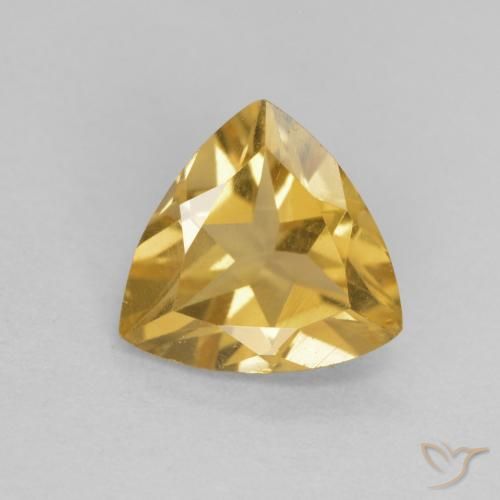 Citrine Doré naturelle Trillion, 0.96 ct, VVS-VS