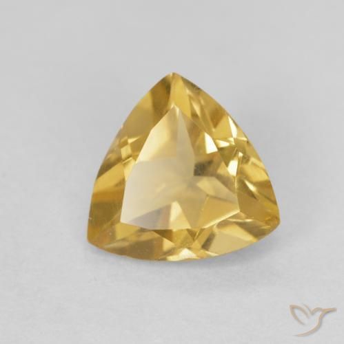 Citrine Doré naturelle Trillion, 0.96 ct, VVS-VS