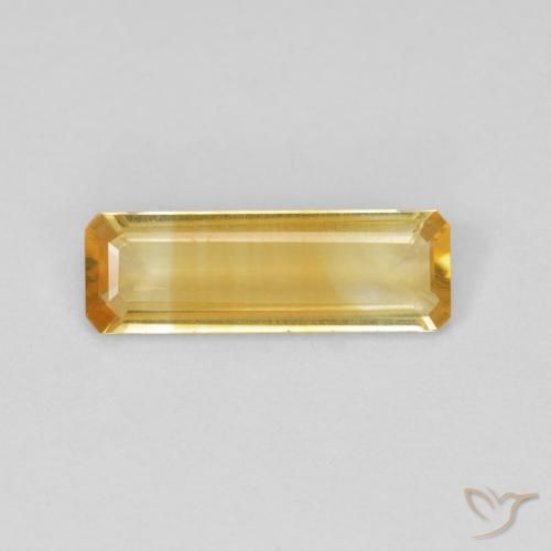 0.98ct Naturel Doré Citrine, Taille émeraude, VVS-VS