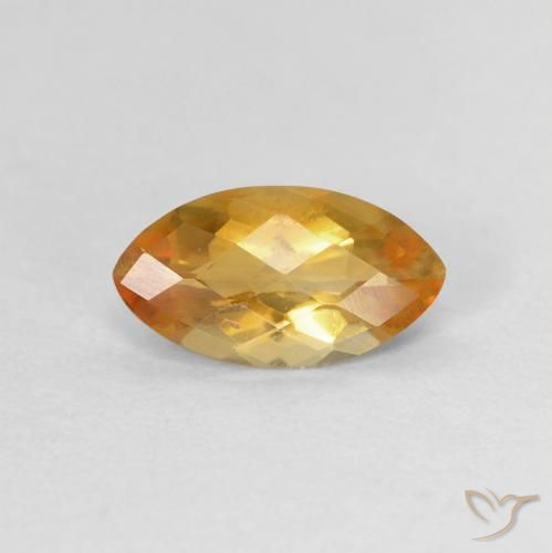 Citrine Medium Light-Golden naturelle Marquise, 0.87 ct, VVS-VS