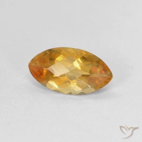 Citrine Medium Light-Golden naturelle Marquise, 0.87 ct, VVS-VS