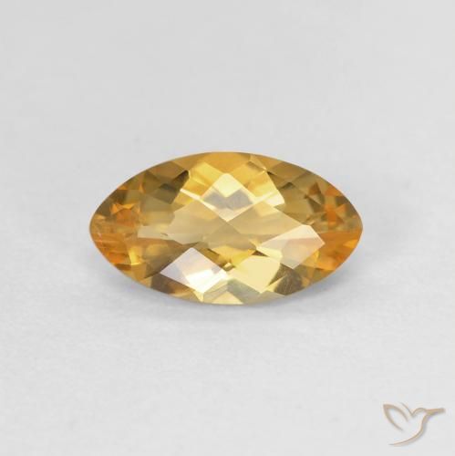 0.89ct Naturel Orange Doré Citrine, Marquise, VVS-VS
