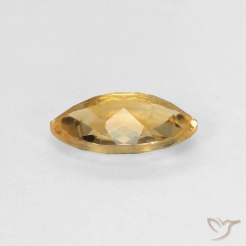 Citrine Orange Doré naturelle Marquise, 0.89 ct, VVS-VS