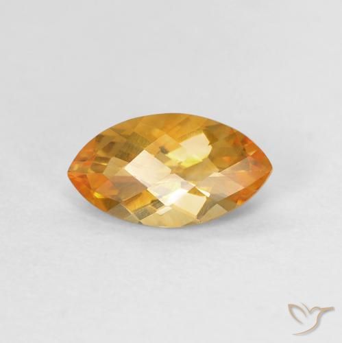 Citrine Or orange foncé naturelle Marquise, 0.87 ct, VVS-VS