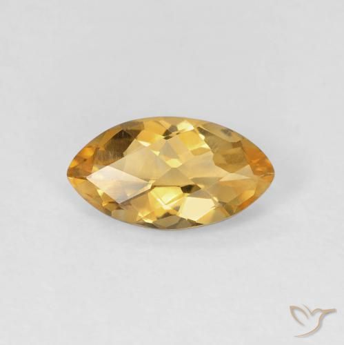 Citrine Orange Doré naturelle Marquise, 0.82 ct, VVS-VS