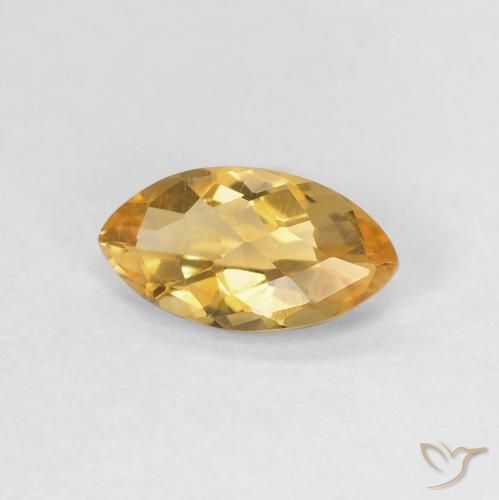Citrine Orange Doré naturelle Marquise, 0.82 ct, VVS-VS