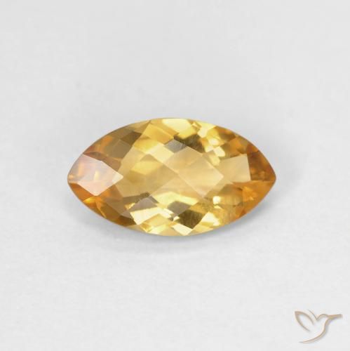 0.78ct Naturel Medium Light-Golden Citrine, Marquise, VVS-VS
