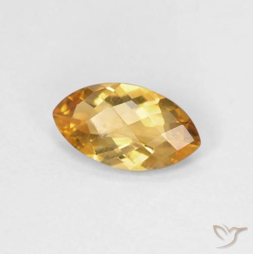 Citrine Medium Light-Golden naturelle Marquise, 0.78 ct, VVS-VS
