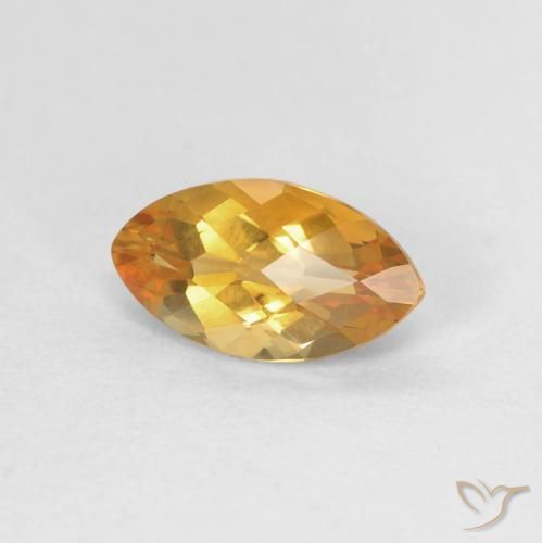 Citrine Or orange foncé naturelle Marquise, 0.92 ct, VVS-VS