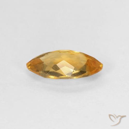 Citrine Orange Doré naturelle Marquise, 0.74 ct, VVS-VS