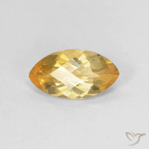 Citrine Medium Light-Golden naturelle Marquise, 0.90 ct, VVS-VS