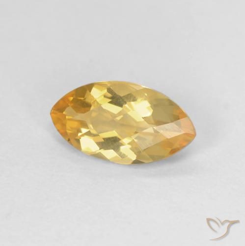 Citrine Medium Light-Golden naturelle Marquise, 0.90 ct, VVS-VS