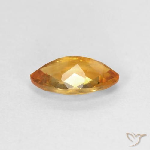 Citrine Doré-orange foncé naturelle Marquise, 0.87 ct, VVS-VS