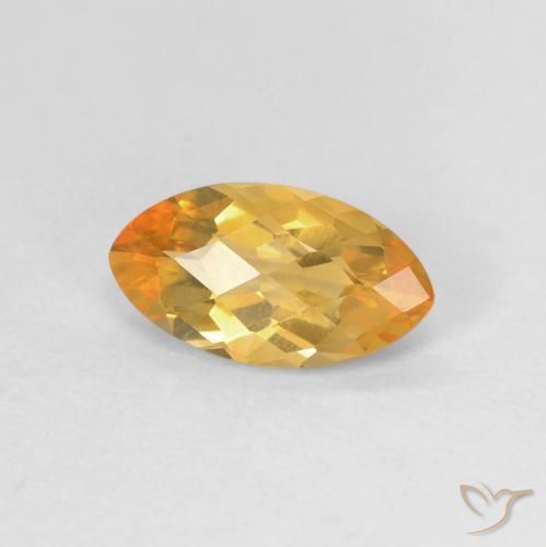 Citrine Medium Light-Golden naturelle Marquise, 0.89 ct, VVS-VS