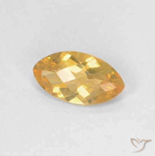 Citrine Orange moyen naturelle Marquise, 0.85 ct, VVS-VS