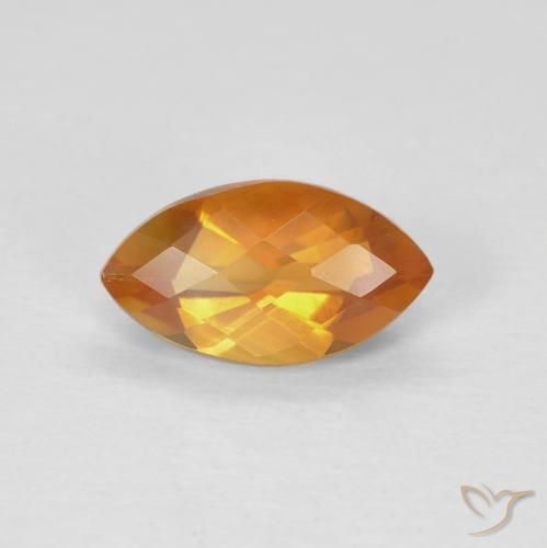 Citrine Or naturelle Marquise, 0.95 ct, VS