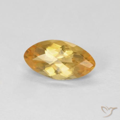 Citrine Orange-or naturelle Marquise, 0.92 ct, VS