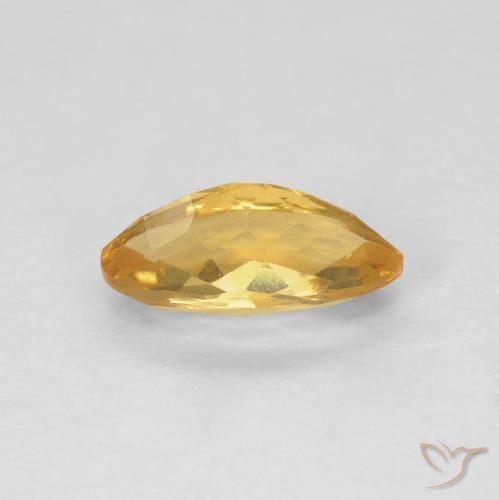 Citrine Orange-or naturelle Marquise, 0.92 ct, VS
