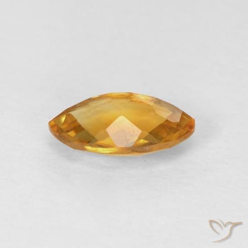 Citrine Orange Doré naturelle Marquise, 0.92 ct, VVS-VS